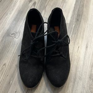 Black Lace Up Ankle Booties